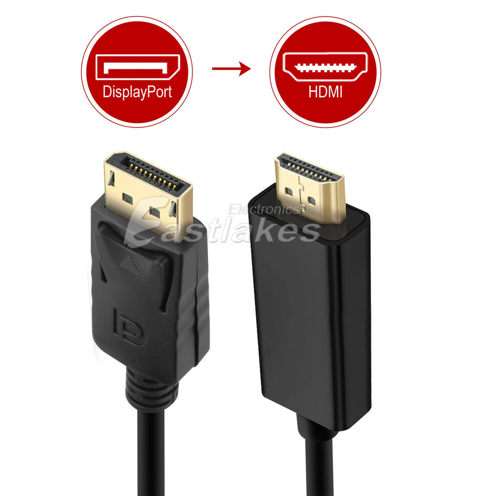 Displayport to HDMI Converter Cable 4K UHD - Eastlakes Electronics